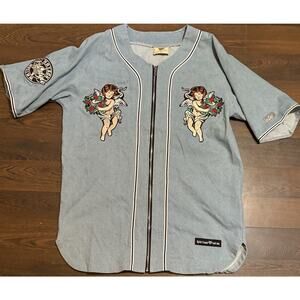 Super Rare Watson Heaven Sent Hell Bent Angles Baseball Jersey Mens Sz L